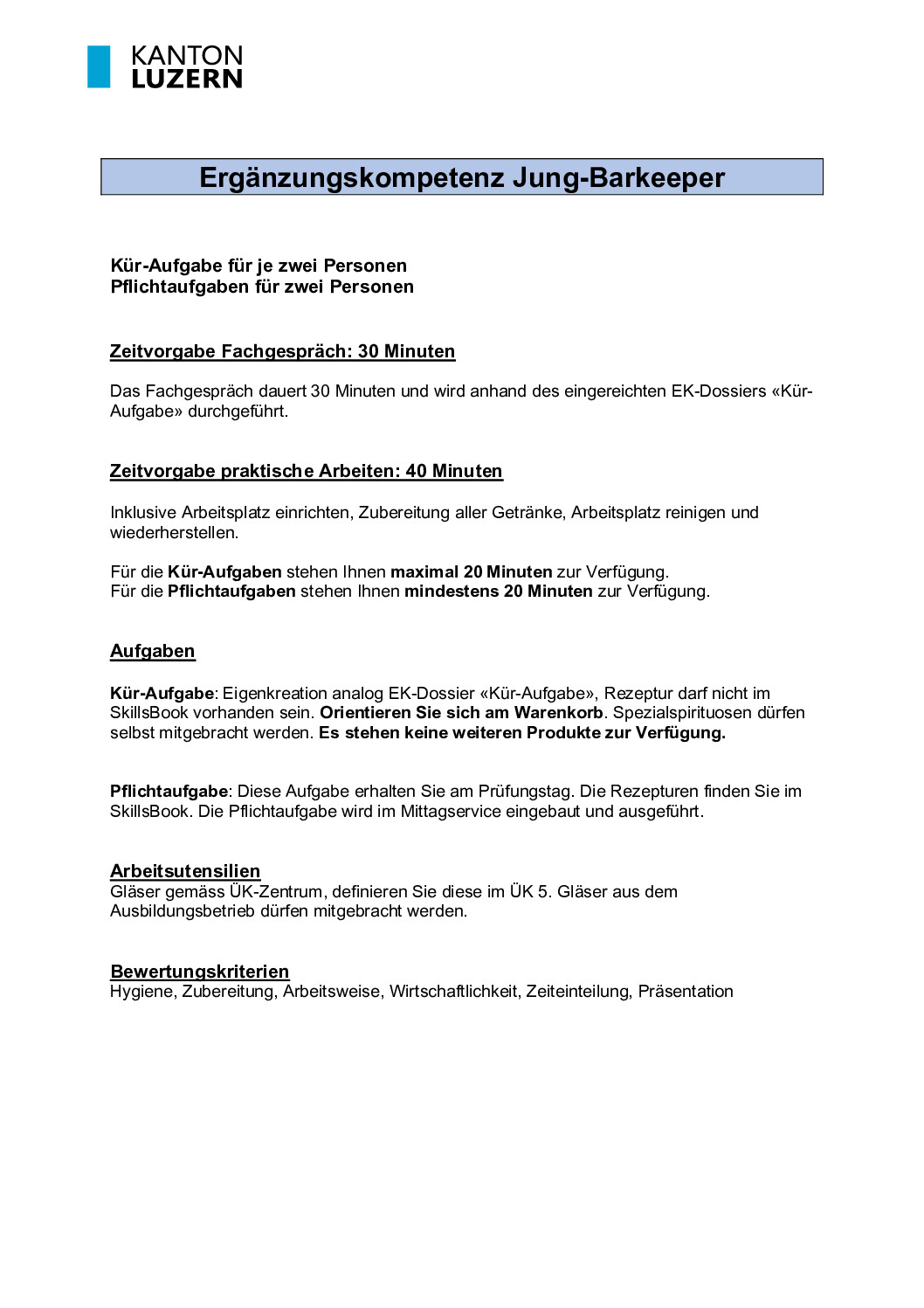 Warenkörbe Jung Barkeeper