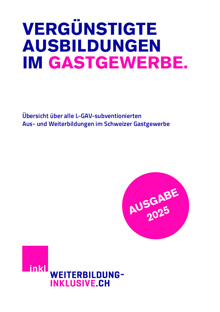 Hier findest du auch alle Vergünstigte Ausbildungen im Gastgewerbe.