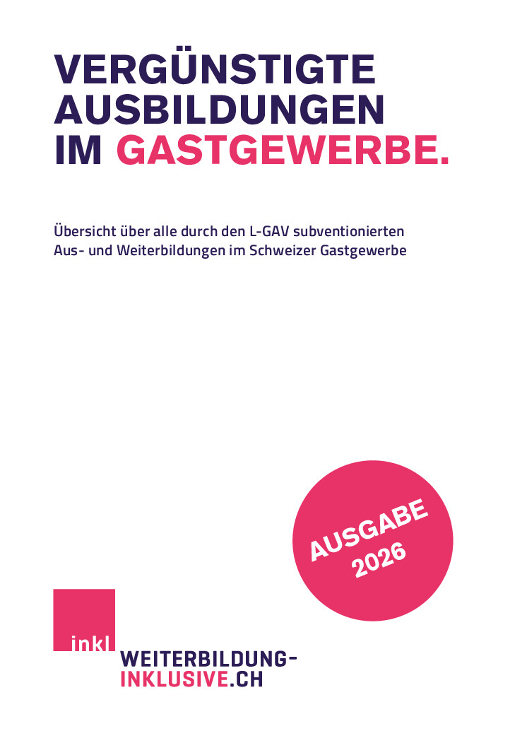 Hier findest du auch alle Vergünstigte Ausbildungen im Gastgewerbe.